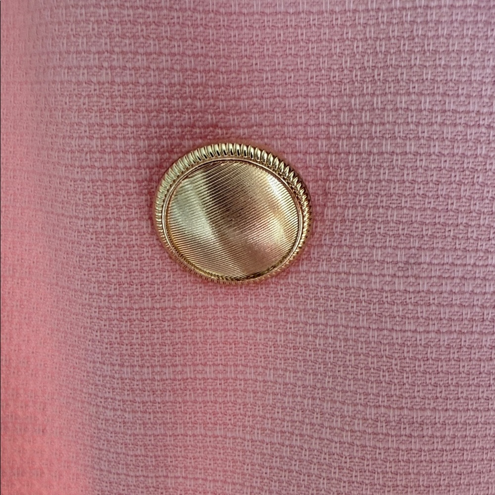 Talbots Pink Double-Breasted Blazer with Gold Buttons. NWT - Picture 6 of 8